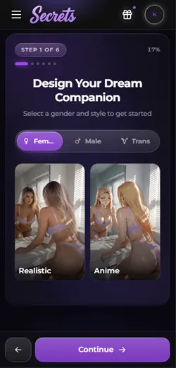 Secrets AI create screen